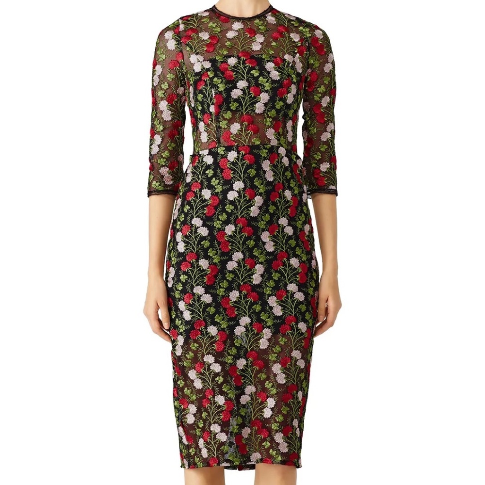 Alexis Floral Miller Embroidered Sheath